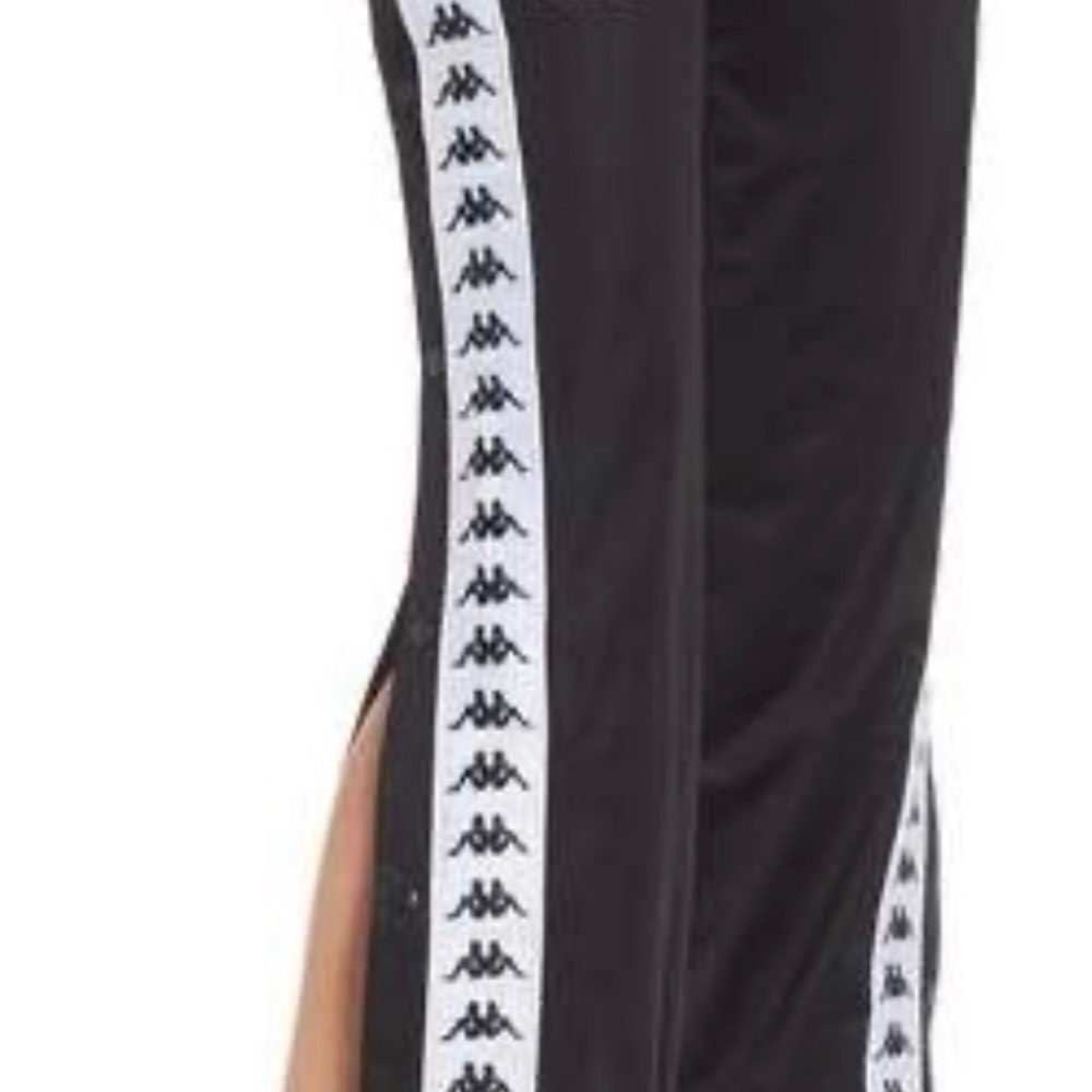 Kappa Women’s Black side buttons Joggers with Logo Trim - Picture 2 of 10